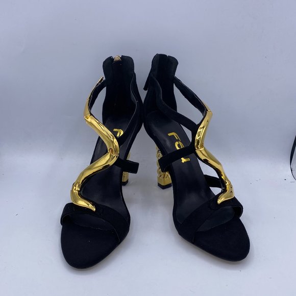 FSJ High Heels Ankle Strap Open Toe Zipper Fashion Sandals - Picture 2 of 10